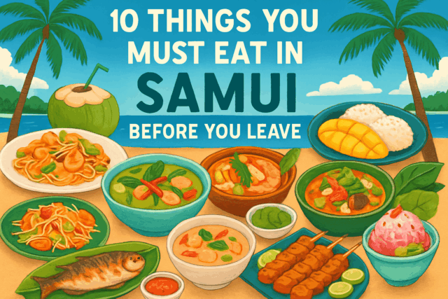 10 coisas que você deve comer em Samui antes de partir