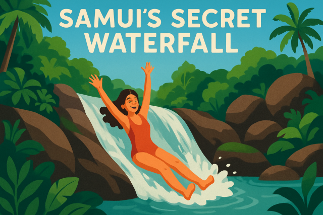 Samui’s Secret Waterfall You Can Slide Down