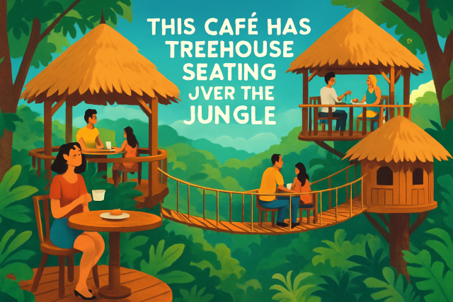 This Café Has Treehouse Seating Over the Jungle