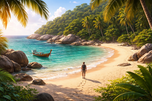 I Stumbled on a Hidden Beach in Samui