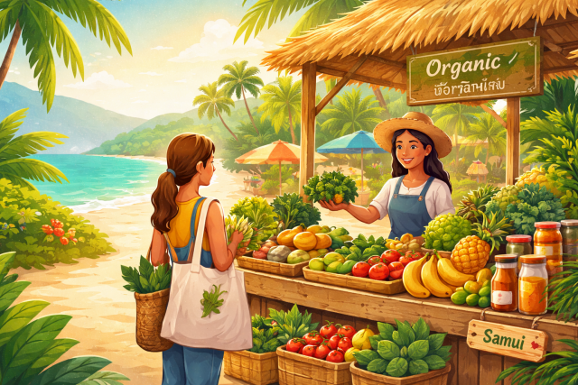 Dónde comprar alimentos orgánicos en Koh Samui